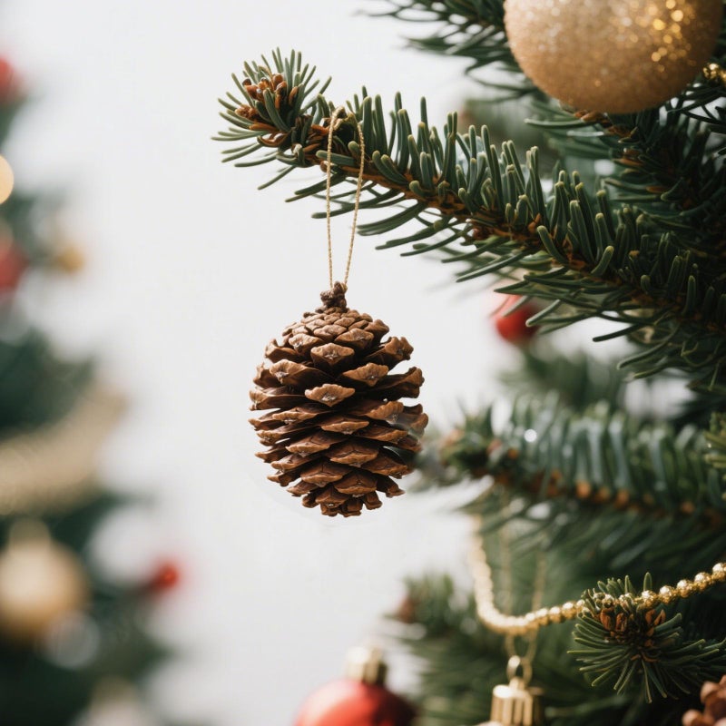 JOHOUSE 18 PCS Hanging Natural Pine Cones, Rustic Pinecones Crafts with String Fall Garland Decor Christmas Tree Ornaments Winter Vase Filler - Image 5